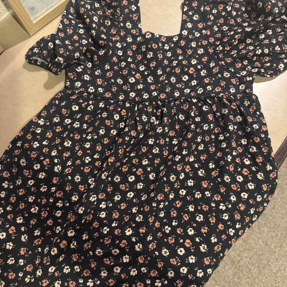 Black floral dress